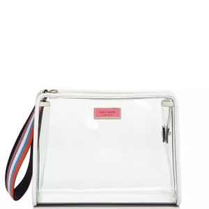Kate Spade Clear Bag with multicolor wrist  Strap